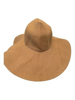 Straw Studios Extreme Wide Brim Sun Hat - Tan Straw Summer Hat Packable EUC